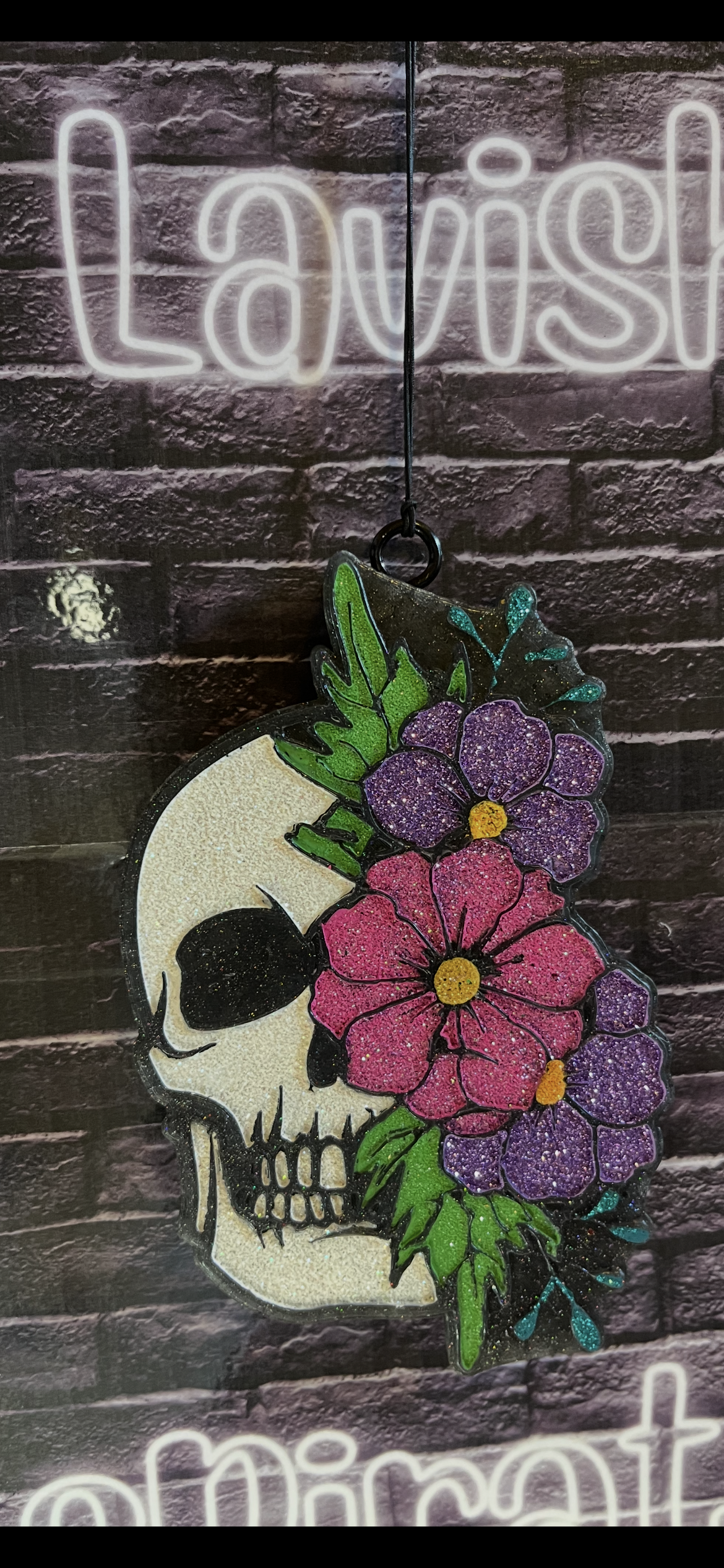 Skull with flowers
