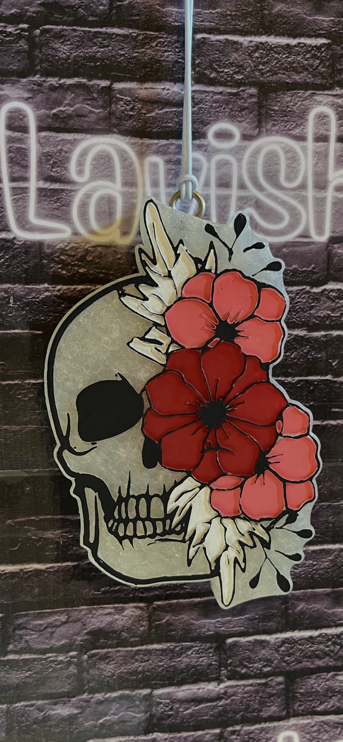 Skull with flowers