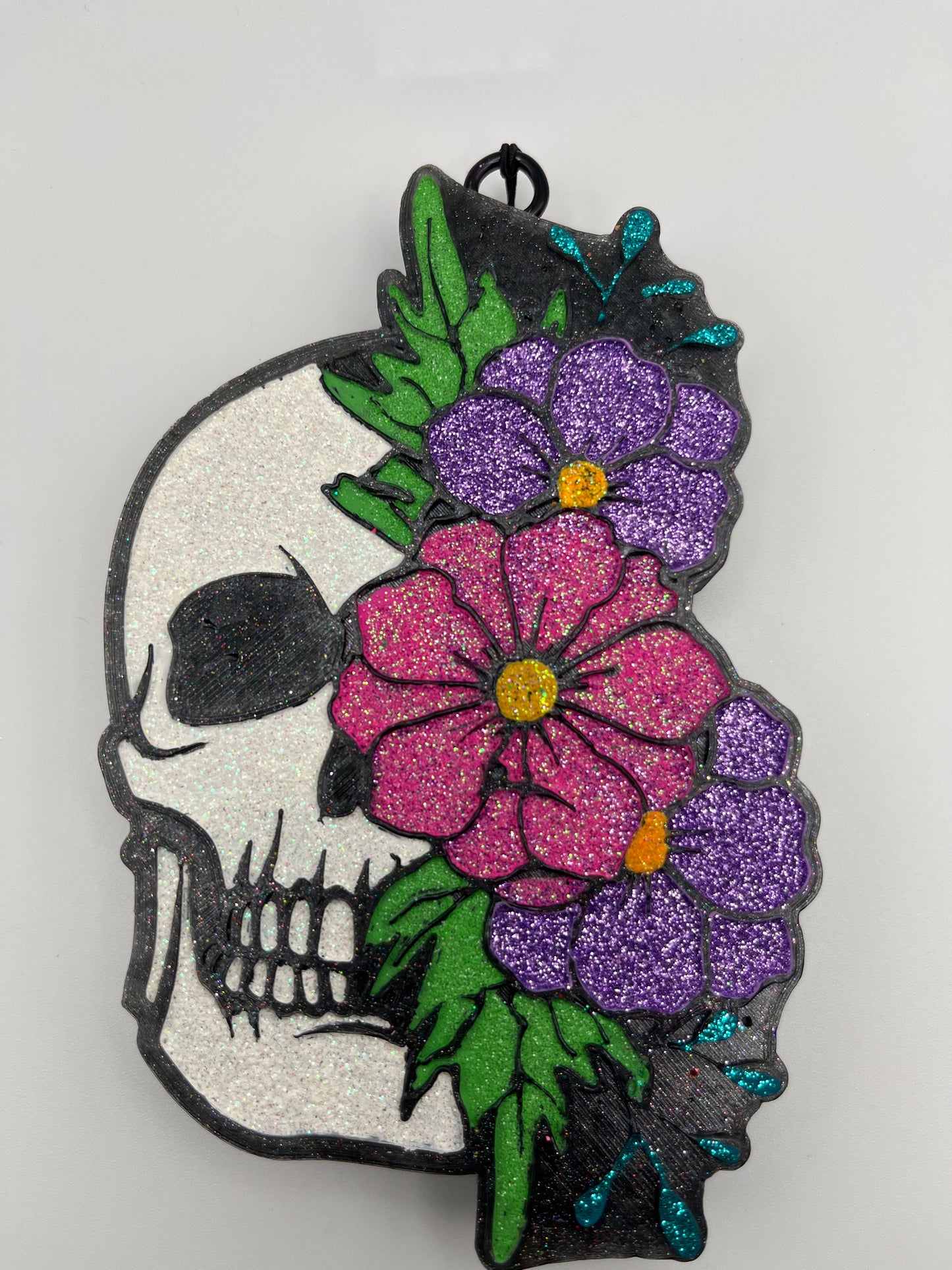 Skull with flowers