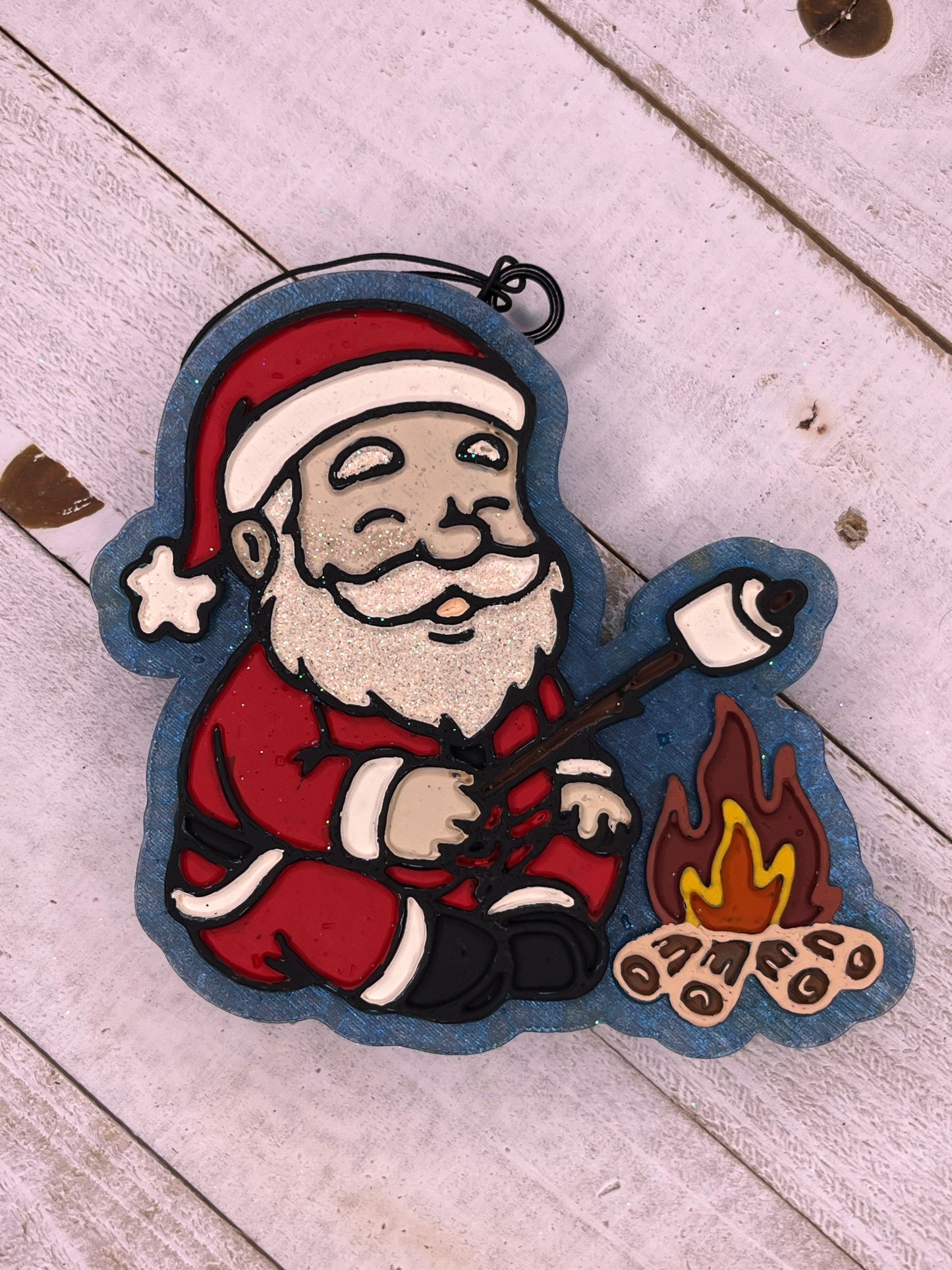 Santa Roasting Marshmallows